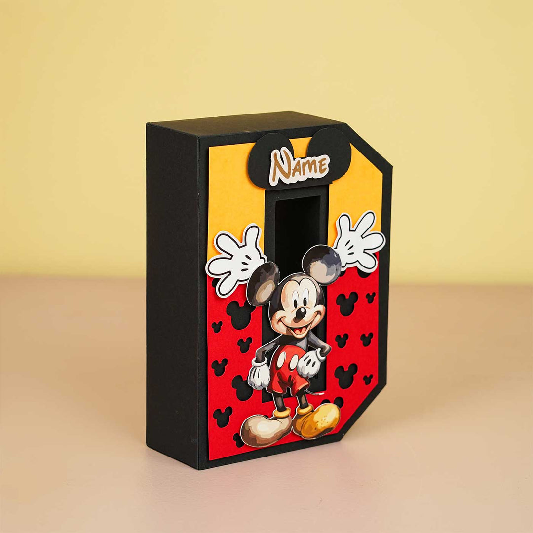 Personalized Printed Mickey 3D Cardstock Monogram For Kids