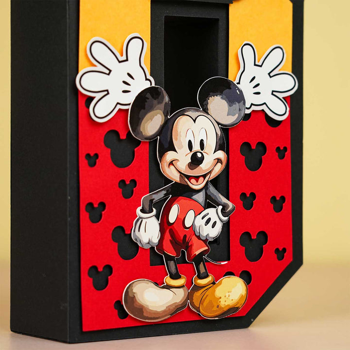 Personalized Printed Mickey 3D Cardstock Monogram For Kids