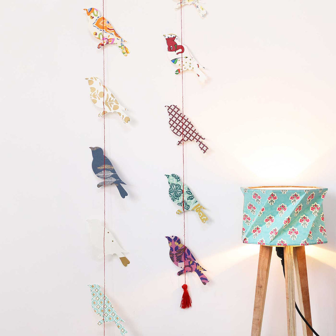 Handmade Bird Paper Hanging | Set of 2