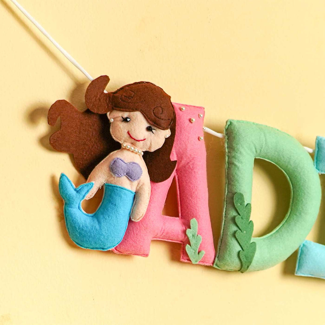 Personalized Handmade Mermaid theme Felt Kids Bunting