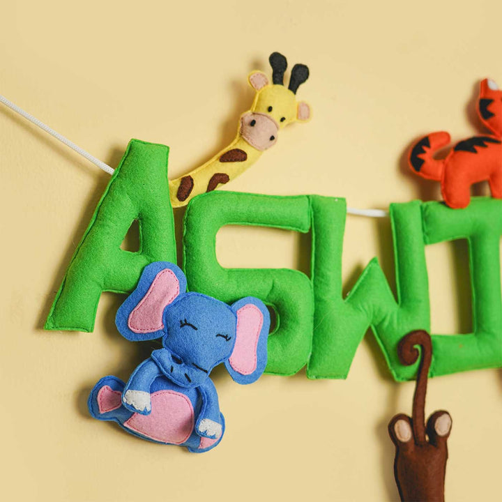 Personalized Handmade Jungle theme Felt Kids Bunting