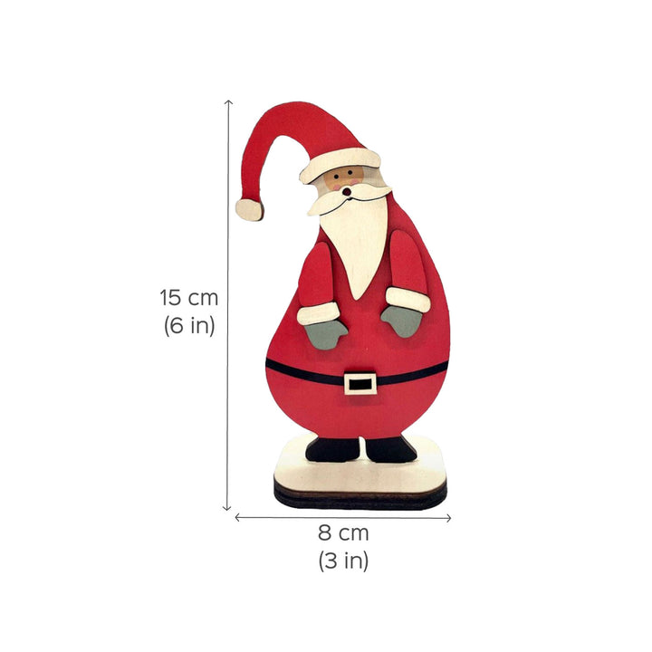 Adorable Wooden Santa Christmas Table Decor