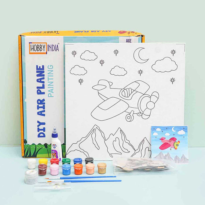 Airplane Theme Premarked Canvas DIY Kit For Kids