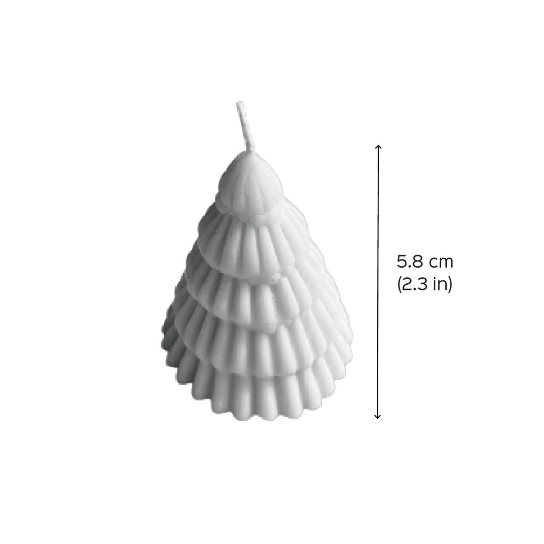 Handmade White Christmas Tree Shaped Candle For Decoration