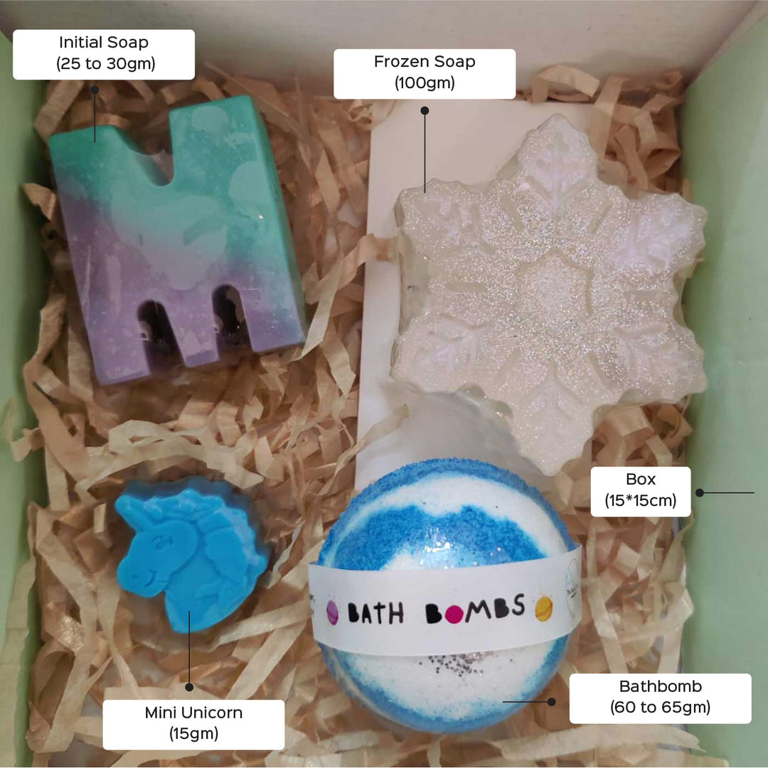 Personalized Handmade Frozen Theme Glycerin Gift Hamper | Set Of 4