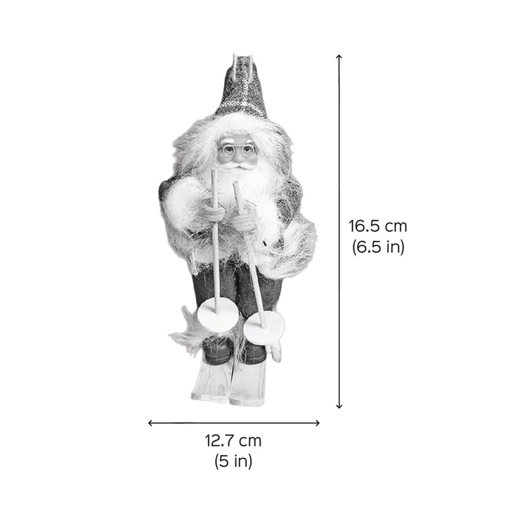 Handmade Skiing Santa Claus Self Standing Ornaments For Christmas Tree Decoration