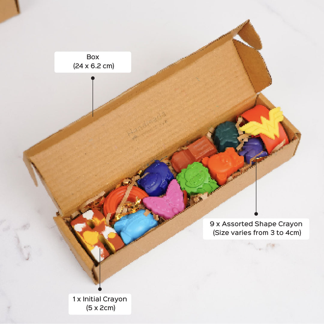 Personalized Assorted Shape Wax Crayons With Strap Band | Set Of 11