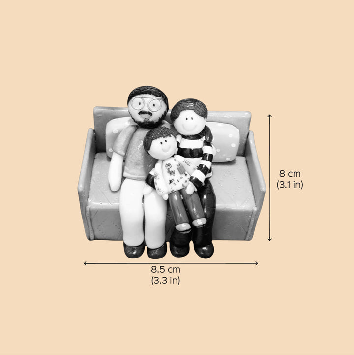 Photo Personalized Handmade 3D Sofa Theme Clay Figurine