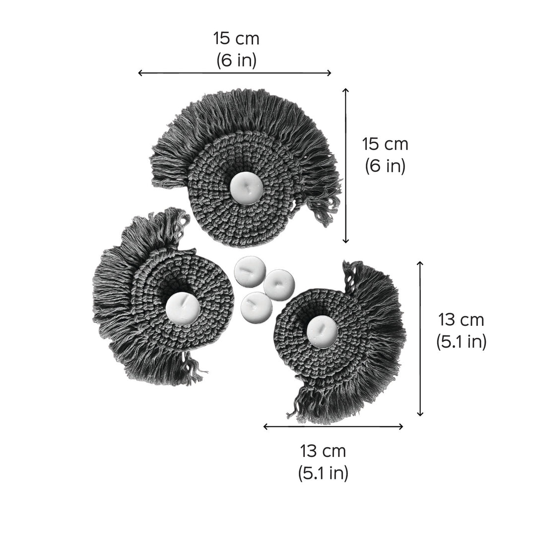 Handmade Round Tealight Holder | Set Of 3