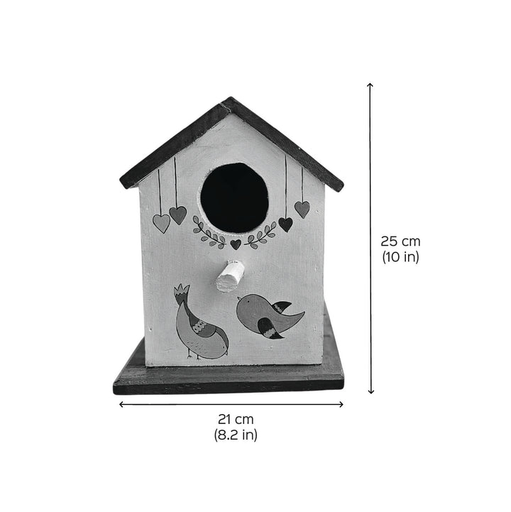 Hand-Painted Green Sunflower Bird House