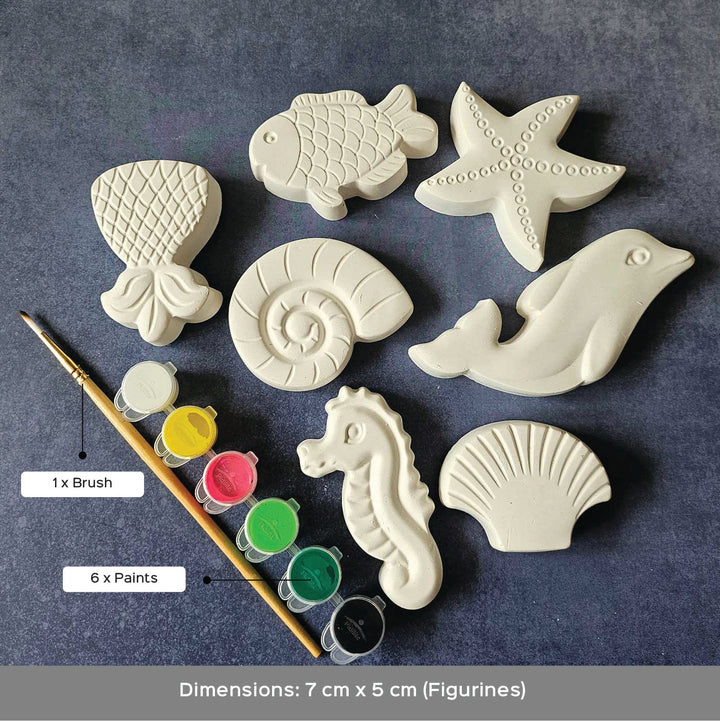 Assorted Ready to Paint Underwater Theme Clay Diy Kit