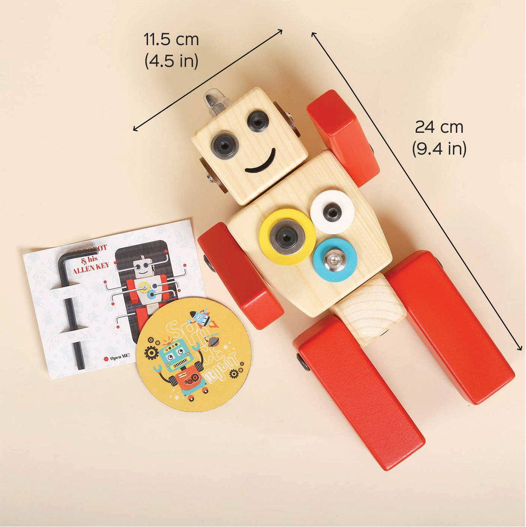 Ollie The Robot S.T.E.M Pine Wood Toy