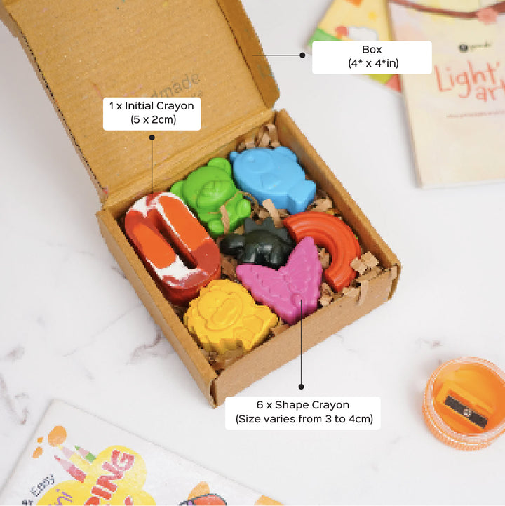 Personalized Assorted Shape Wax Crayons | Set Of 7