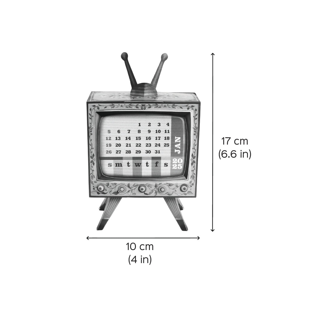 Mini TV Desk Calendar 2025 DIY Paper Craft Kit