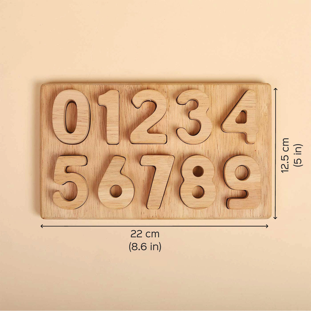 Wooden 0-9 Math Number Puzzle For Kids