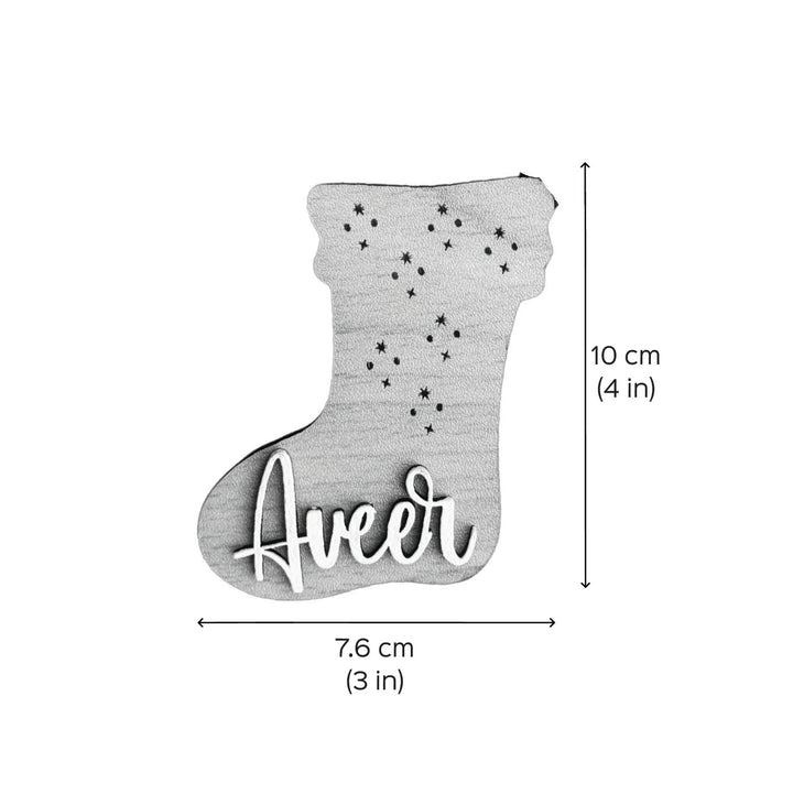 Personalized Socks Mdf Wood Ornaments For Christmas Tree Decoration