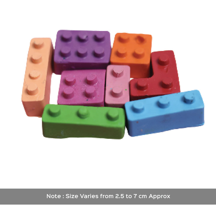 Handmade Non-Toxic Lego Block Crayons | Set Of 8