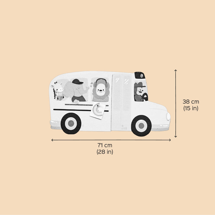 Handmade School Bus Wooden Pinboard For Kids