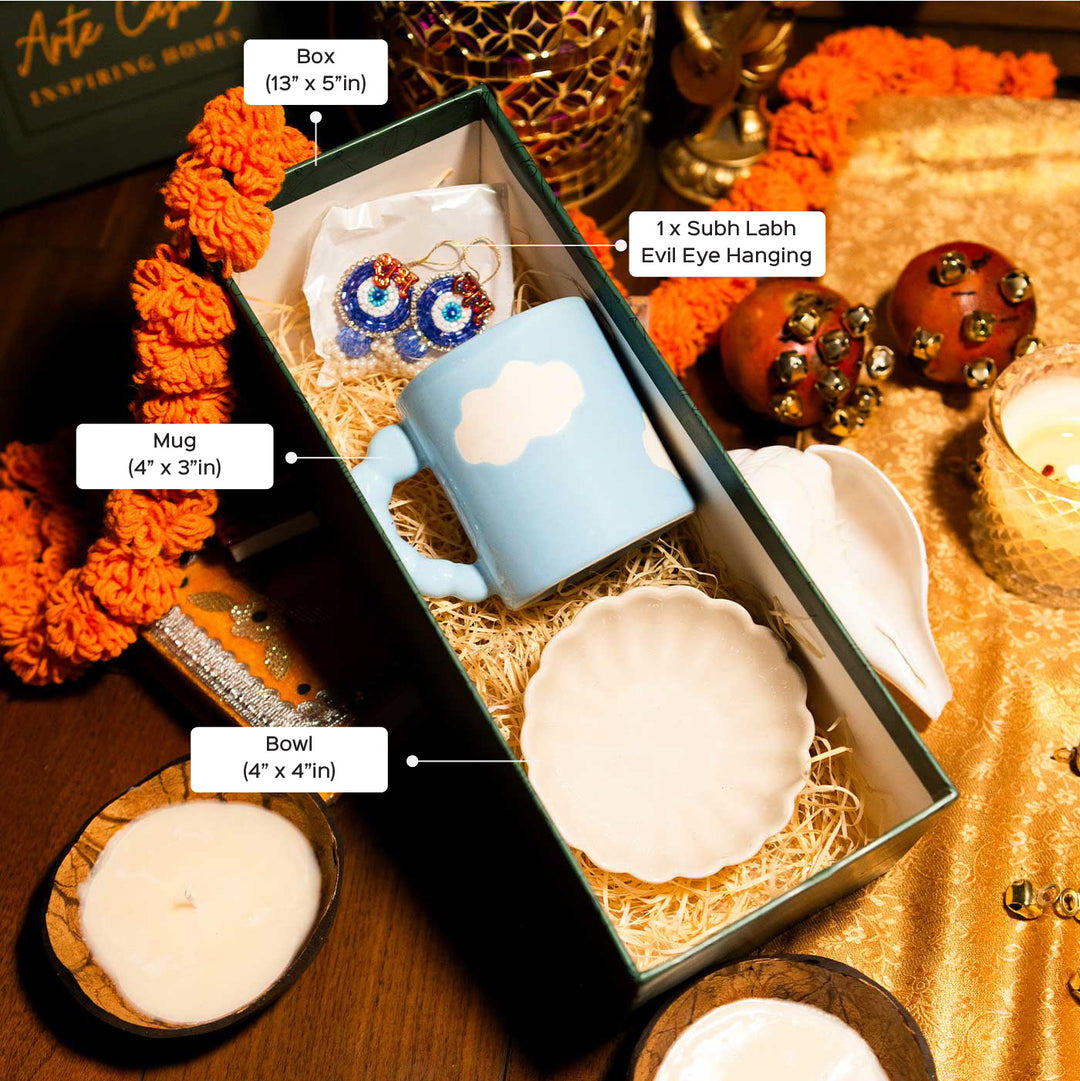 Premium Cloud Nine Diwali Ceramic Gift Hamper | Set Of 3