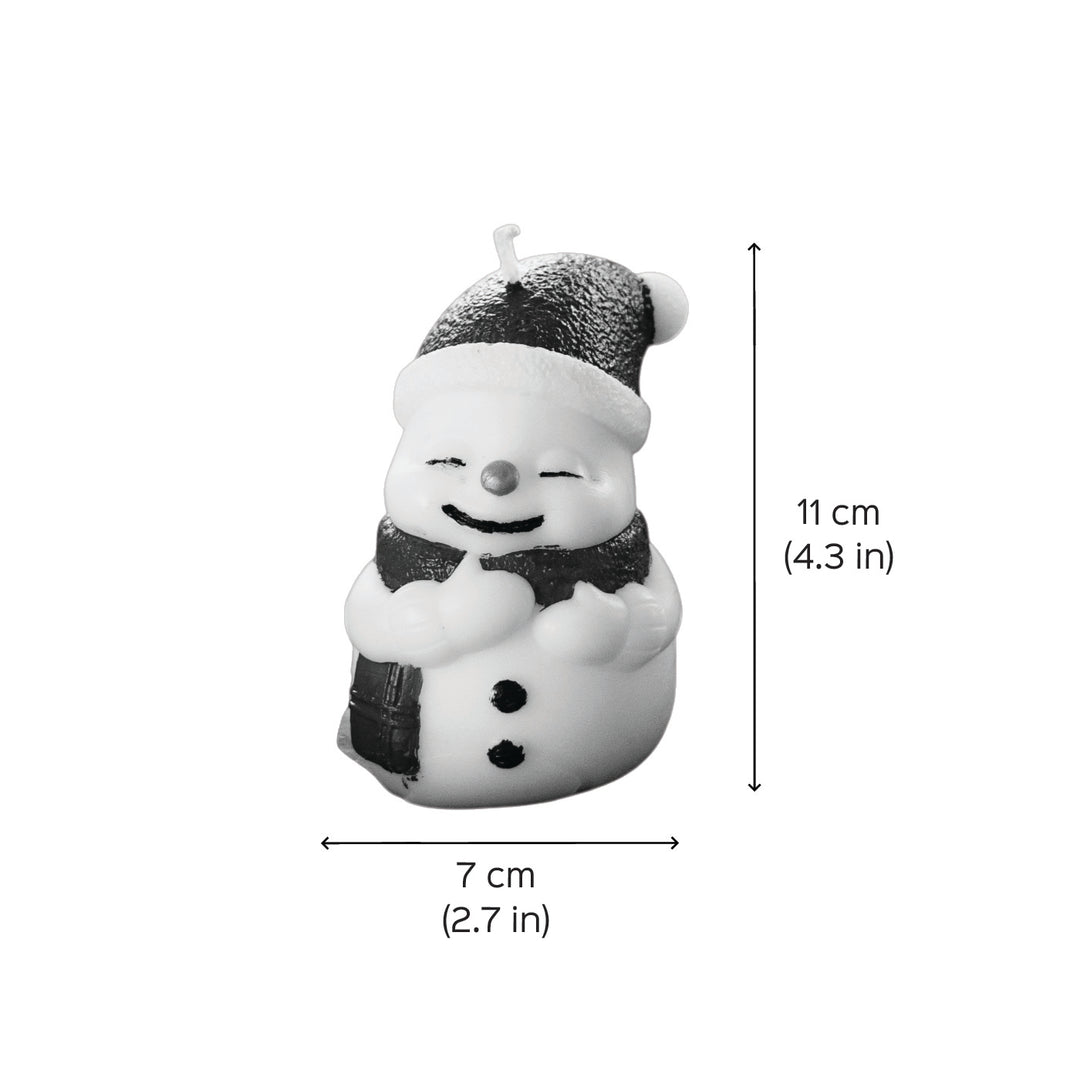 Handmade Snowman Wax Candle For Christmas Decoration | Set Of 2