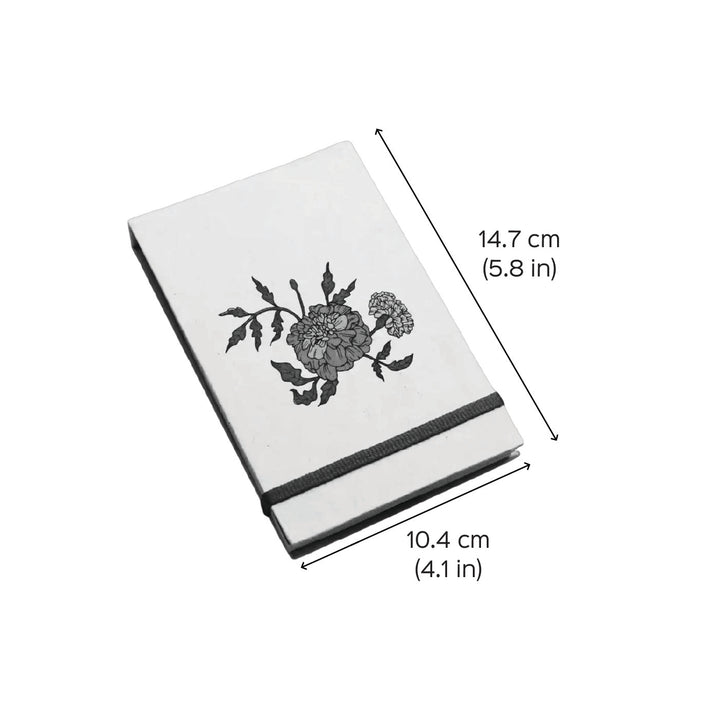 Handmade Genda Phool Unruled Notepads | 100 Pages