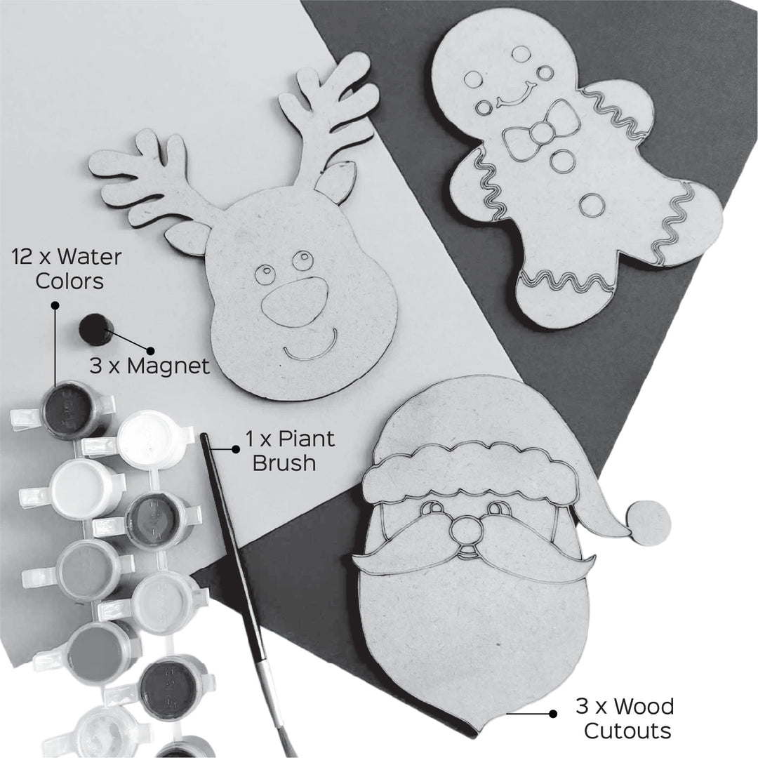 Handmade Christmas Fridge Magnet Painting Art Kit