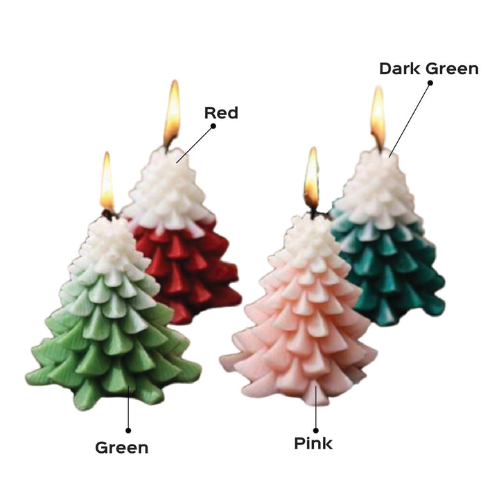 Handmade Xmas Tree Soy Wax Candle For Christmas Decoration