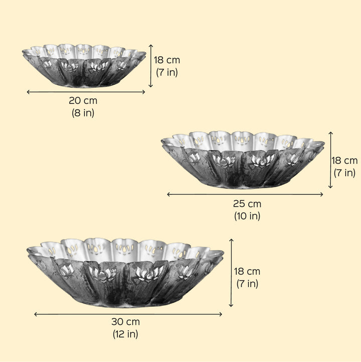 Divine Lotus & Elephant Design Metal Urli