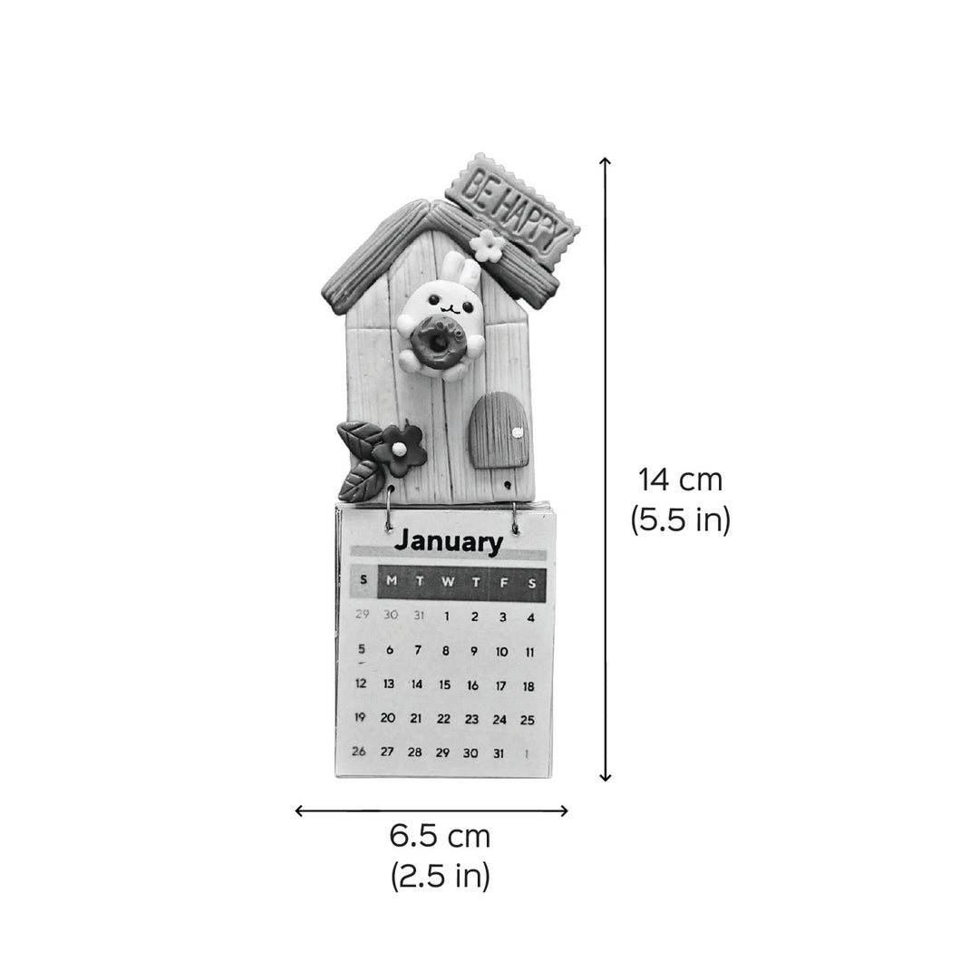 Handmade 2025 Clay Calendar Magnet