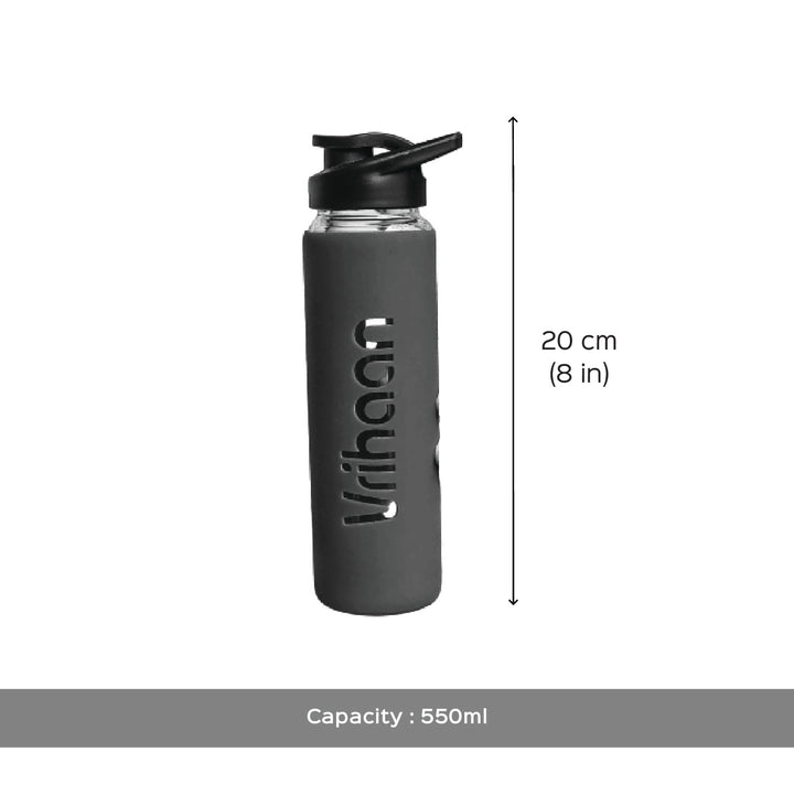 Personalized 550 ML / 750 ML 3D Laser Cut Glass Water Bottle