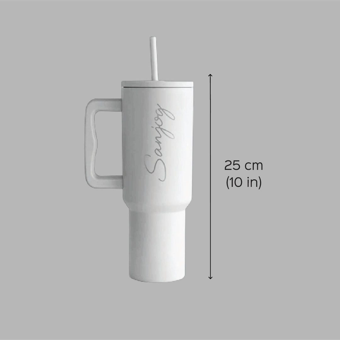 Personalized Minimalist Printed Steel Tumbler