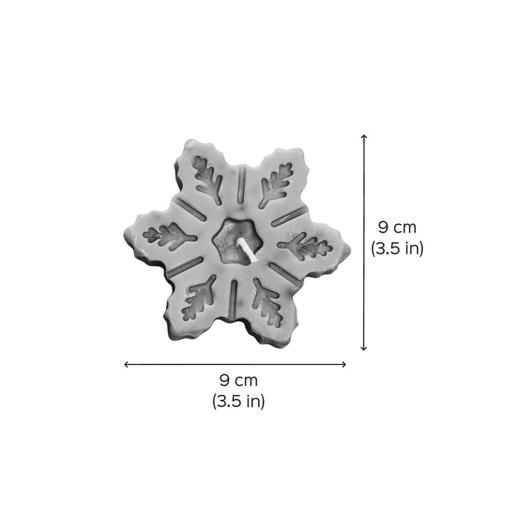 Handmade Snowflake Soy Wax Candle For Christmas Decoration