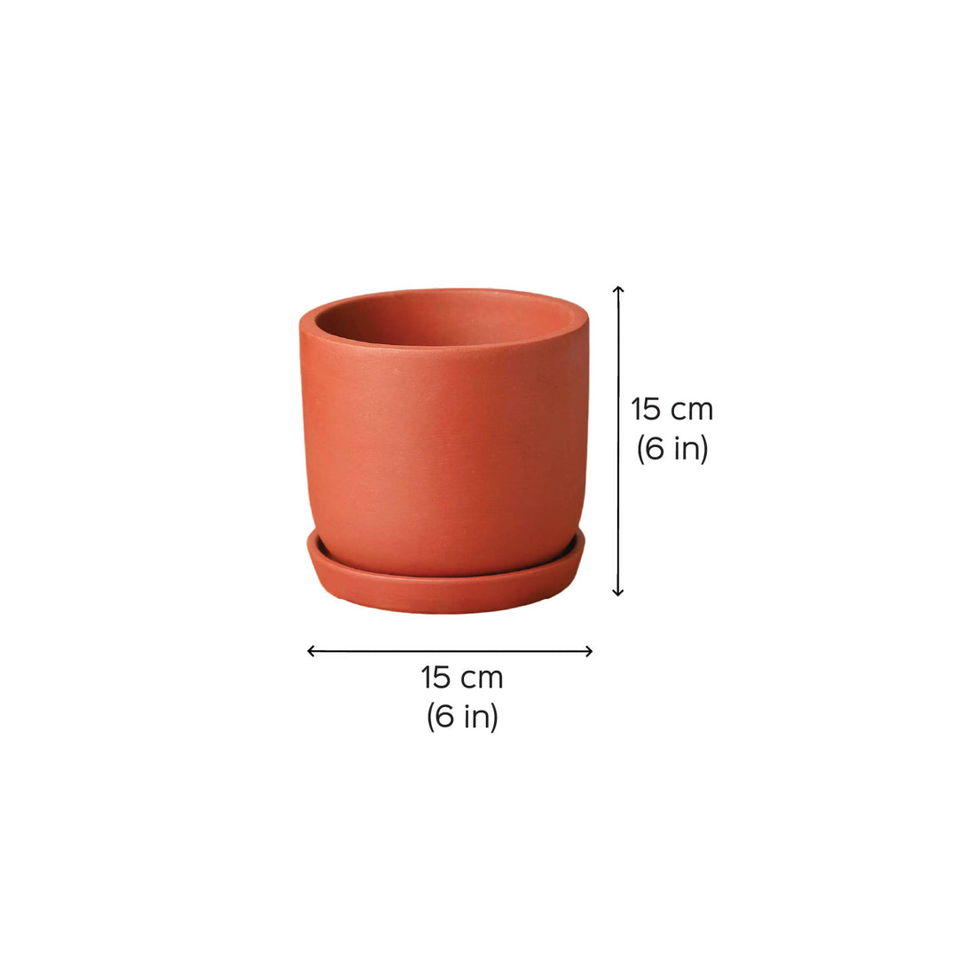 Handmade Medium 6 Inch Autumn Planter Terracotta Planter Pot