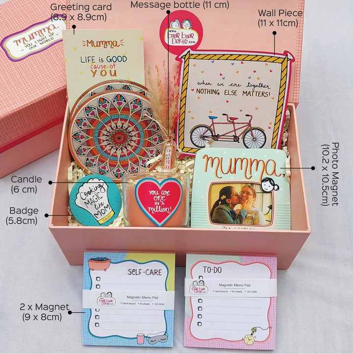 Handmade Mom, You Light Up Our Life Gift Hamper (MotherS Day) | Set of 8