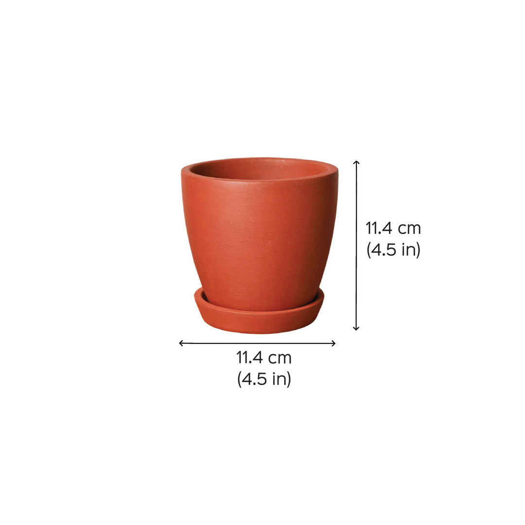 Handmade Small 4 Inch Hexane Planter Terracotta Planter Pot