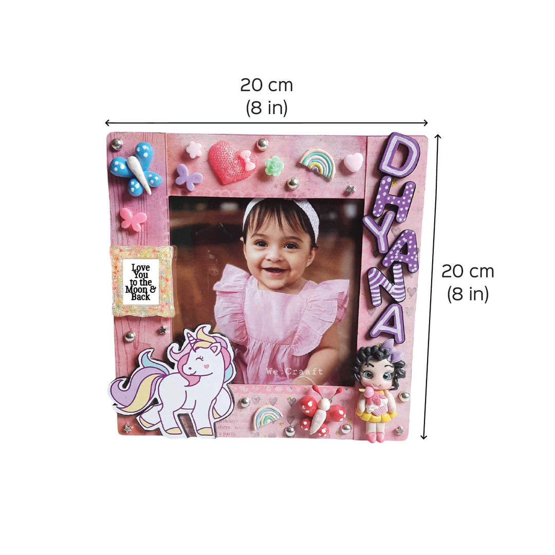 Personalized Pink Baby Photo Frame With Name