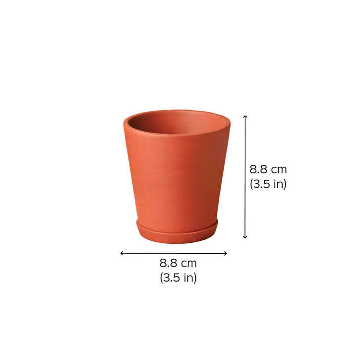 Handmade Small 3.5 Inch Cone Planter Terracotta Planter Pot