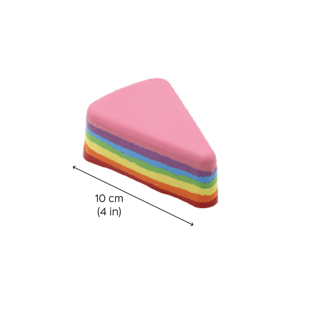 Handmade Non-Toxic Rainbow Cake Slice Crayons | Set of 2