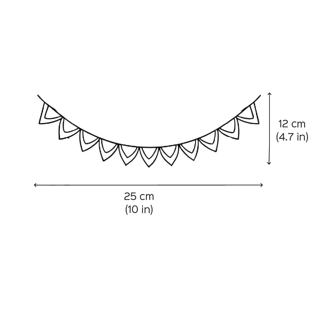 Handmade Multicolour Semi Circular Cotton Bunting