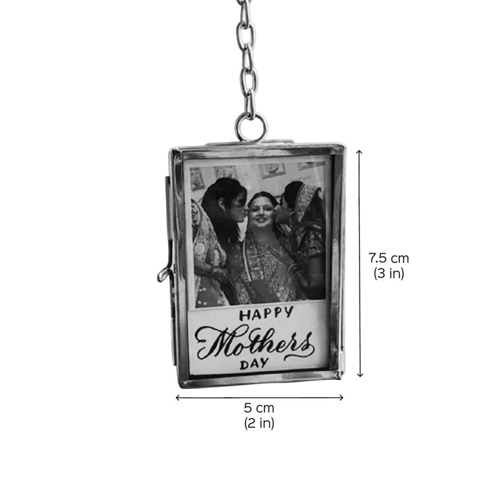 Photo Personalized Vintage Glass Keychain