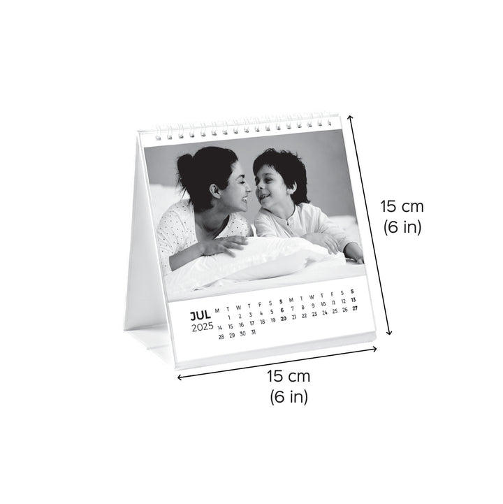 Photo Personalized 6 Inch Glossy Finish 2025 Table Calender