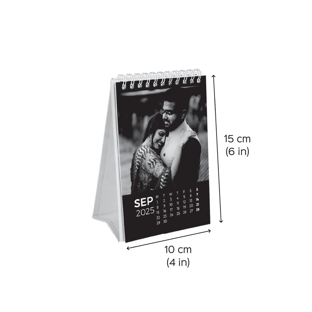 Photo Personalized Mini Glossy Finish 2025 Table Calender