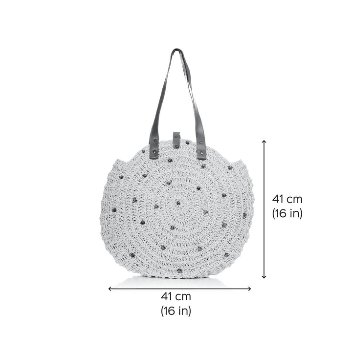 Handmade Crochet United Urbane Round Shoulder Bag