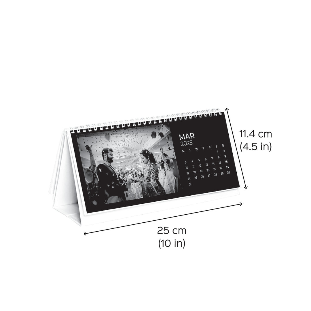 Photo Personalized Custom Glossy Finish 2025 Table Calender