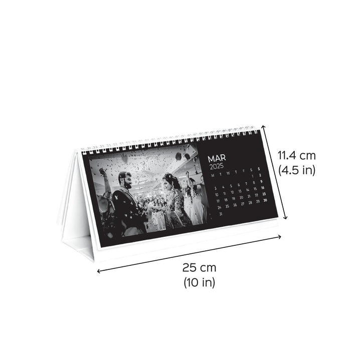 Photo Personalized Custom Glossy Finish 2025 Table Calender