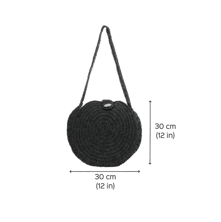 Handmade Crochet Jute Shell Shoulder Bag