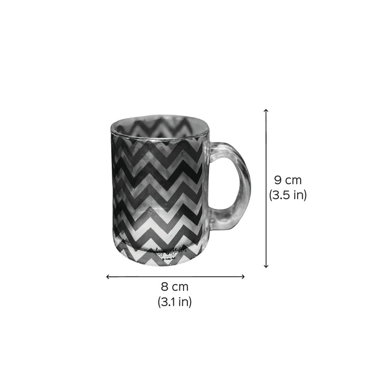 Handmade Aztec Printed Clear Borosil Glass Mugs | Xmas Gifting Ideas