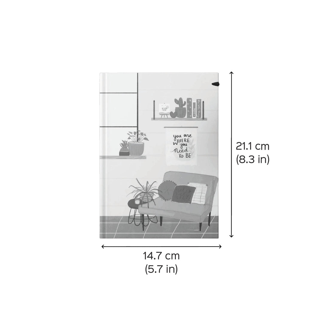 Hardbound "You Are Where You Need To Be" Undated Planner With Habit Tracker | 380 Pages
