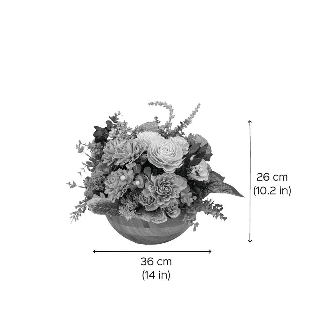 Handmade Blooming Oasis Shola Flower Centerpiece
