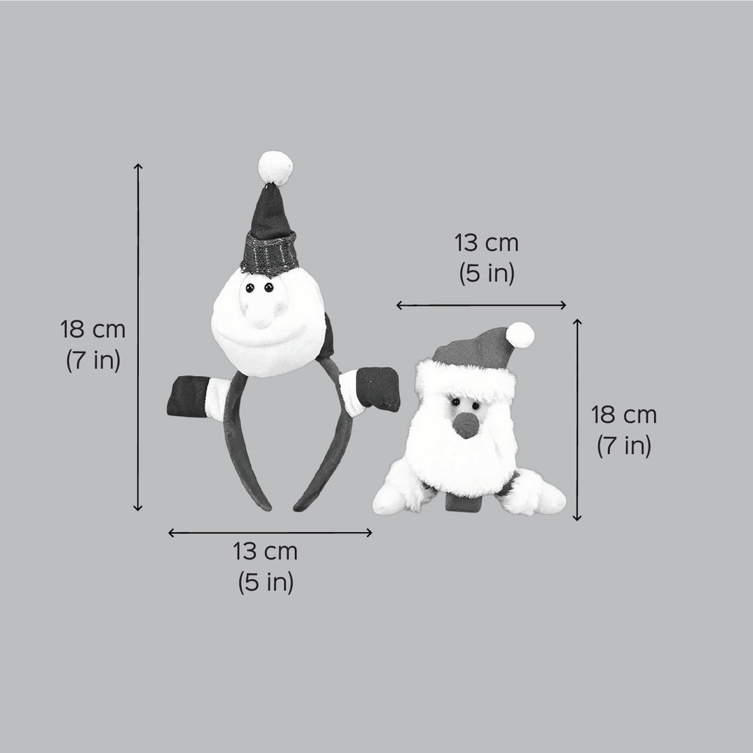 3D Snowman Theme Kids Hairband | Secret Santa Gift Ideas | Set Of 2